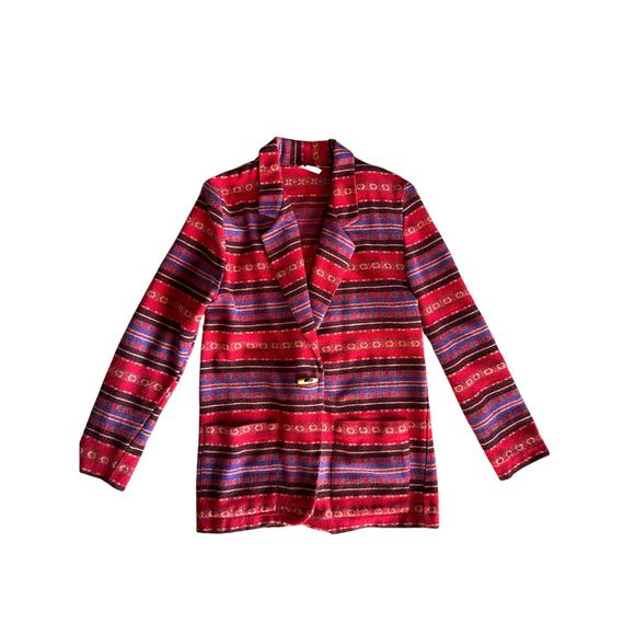 Vintage Morning Glory USA Made Southwest Wooo Blend Women’s 7/8 Blazer - Picture 1 of 7